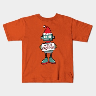 Merry Christmas - Stupid Cute Robot #1 Kids T-Shirt